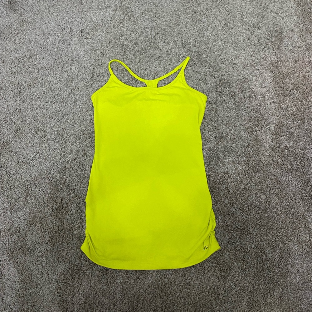 Yellow Victoria Secret Sport Tank Top with Built in Bra